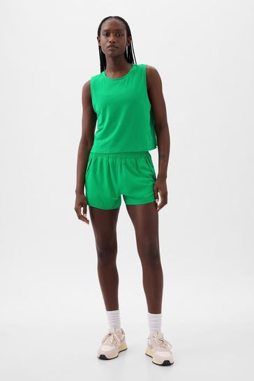 Gap Green Crew Neck Breathe Cropped Muscle T-Shirt