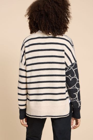 Buy White Stuff Natural Harriet Heart Cardigan from Next USA