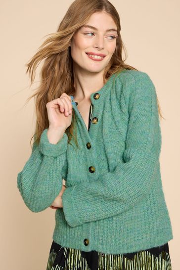 White Stuff Green Clover Cardigan