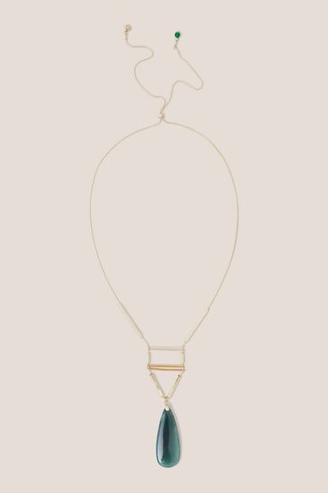Buy White Stuff Green Teardrop Stone Necklace from Next Singapore