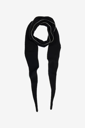 Black diamante scarf discount
