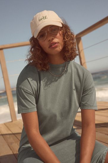 Khaki green t shirt dress store