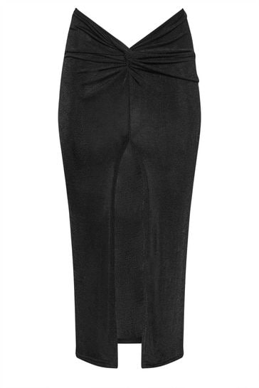 Buy PixieGirl Petite Black Slinky Knot Maxi Skirt from Next Turkey