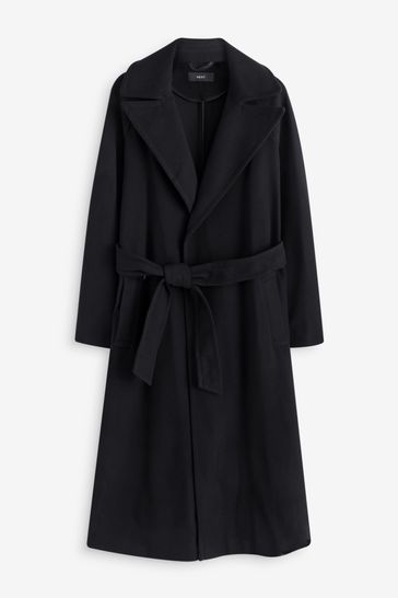 Buy Black Long Belted Maxi Coat from Next Bahrain