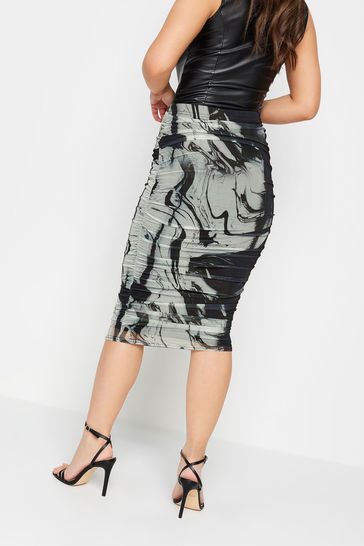Petite mesh top midi skirt