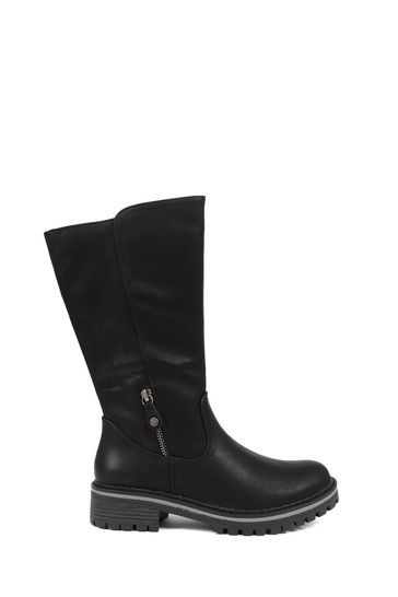 Buy Pavers Black Pavers Casual Long Black Boots from Next Bahrain