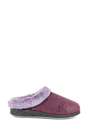 Pavers Purple Patterned Full Slippers