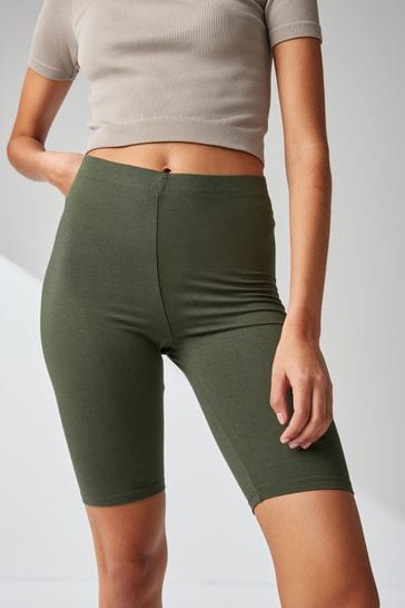 Khaki/Green Jersey Cycle Shorts