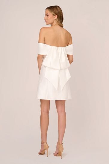 Buy Adrianna Papell Mikado Bow Short White Dress from Next United Arab Emirates