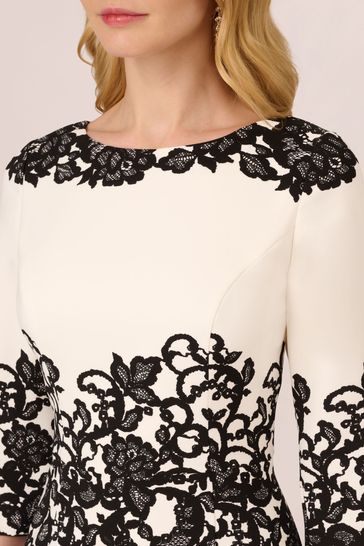 Buy Adrianna Papell Scroll Lace Short White Dress from Next Singapore