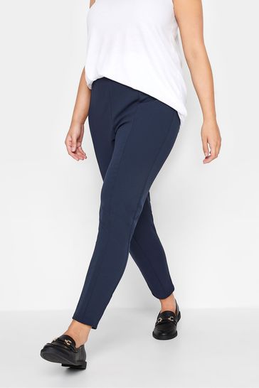 Yours Curve Blue Stretch Tapered Trousers