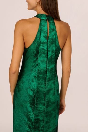 Buy Adrianna by Adrianna Papell Green Halter Mermaid Gown from
