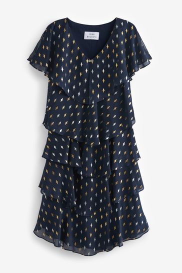 Gina bacconi polka dot dress sales