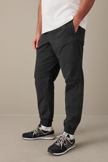 Black Stretch Utility Jogger Trousers