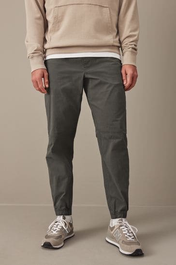 Grey Stretch Utility Jogger Trousers