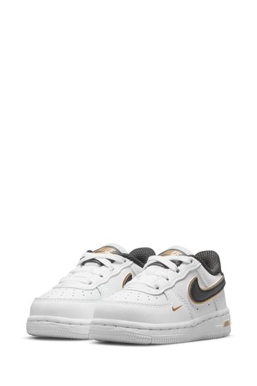 Black white and gold air sale force ones