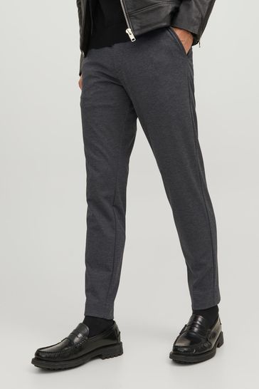 Pantalones chinos grises elásticos de corte slim de JACK & JONES