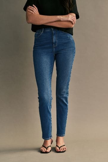 ONLY Dark Blue Stretch Straight Emily Jeans
