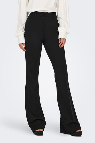 ONLY Black Tailored Flared Trousers