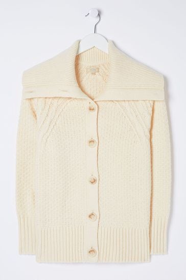 Fat face cream cardigan sales