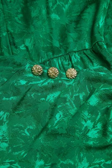 Green hotsell jacquard dress