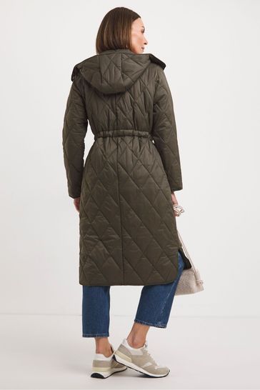 Buy JD Williams Green Adjustable Waist Quilted Coat from Next Germany