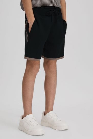 Reiss Hunting Green Heddon Junior Knitted Drawstring Shorts