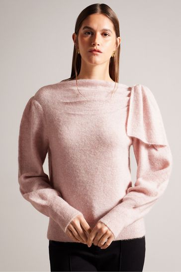 Ted Baker Pink Larbow Statement Bow Sweater