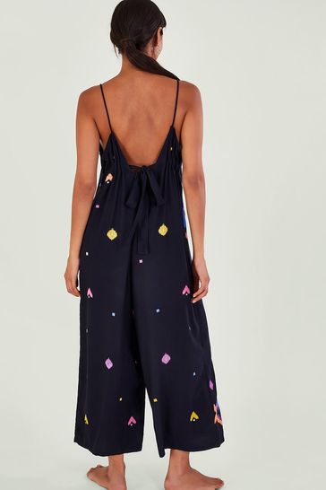 Buy Monsoon Black Embroidered Giovanni Jumpsuit from Next Hungary