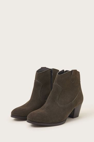 Green suede ankle on sale boots