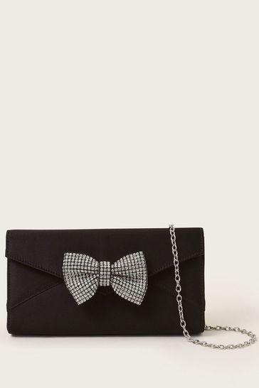 Black purse with bow clearance