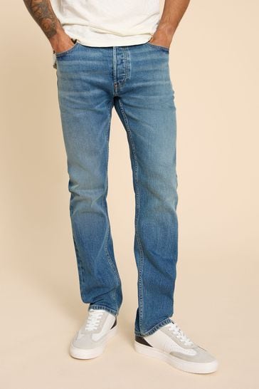 White Stuff Blue/White Eastwood Straight Jeans