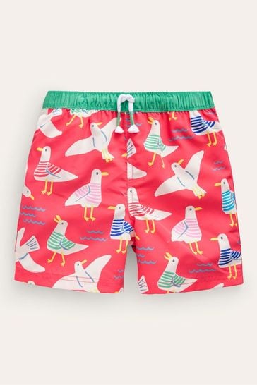 Boden Red Seagull Swim Shorts