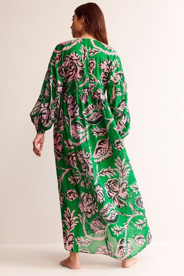 Buy Boden Green Maxi Empire Beach Dress from Next Luxembourg