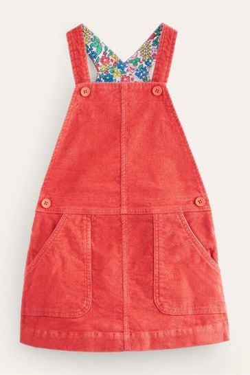 Dungaree dress red on sale