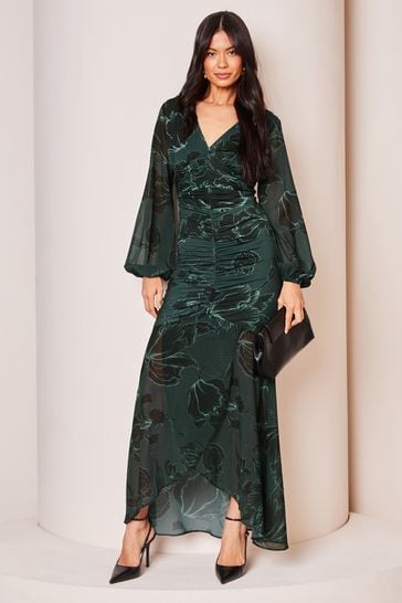 Lipsy green top floral dress