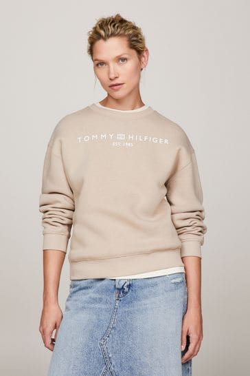Tommy Hilfiger Cream Modern Logo Sweatshirt