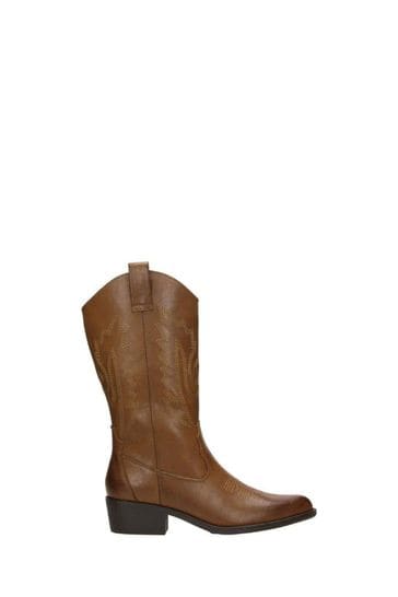 Novo Brown Laci Western Calf Boots