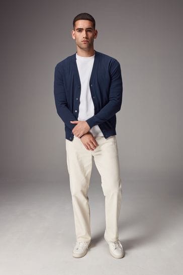 Buy Navy Blue Regular Knitted Long Sleeve Cardigan from Next Cyprus