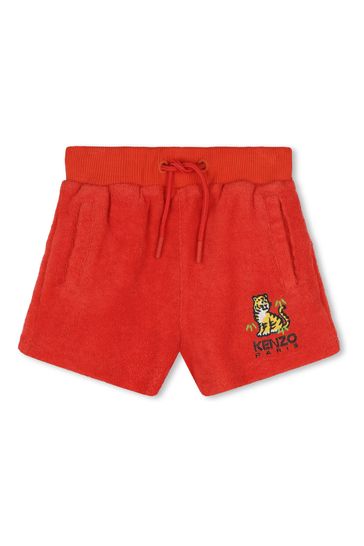 Buy KENZO KIDS Baby Red Tiger Front And Back Print Short Sleeve Top And Shorts Set from Next Bahrain