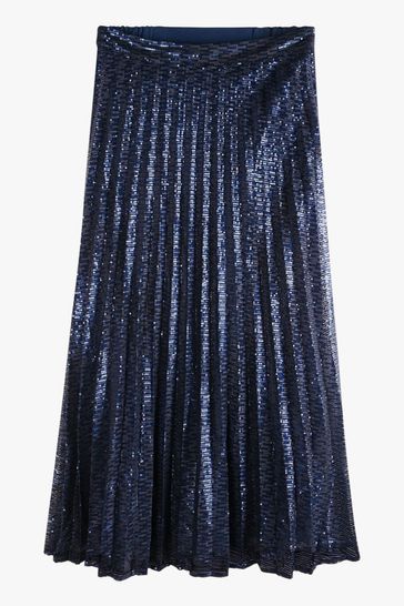 Blue sequin skirt uk discount