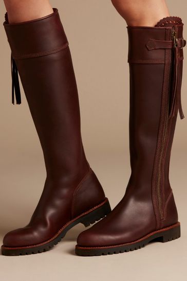 Long best sale tassel boots