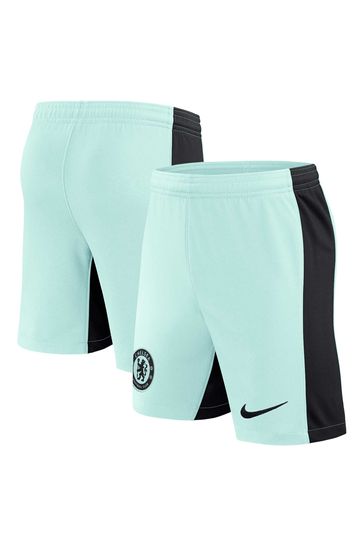 Pantalón corto verde de la tercera equipación del Chelsea 2023-24 para niños de Nike