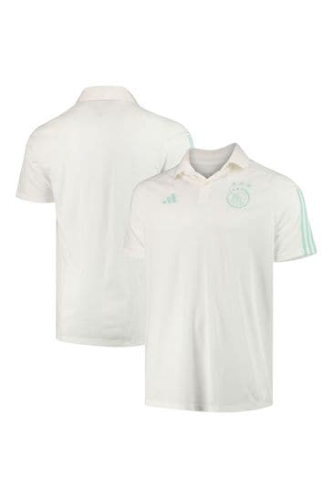 adidas White Ajax Training Polo Shirt