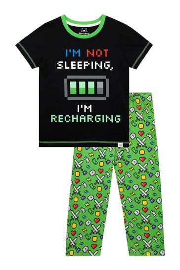 Harry Bear Green Gaming Glow in the Dark Pyjamas