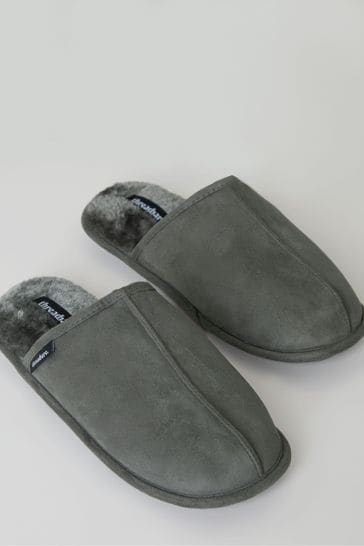 Fur lined mule slippers cheap