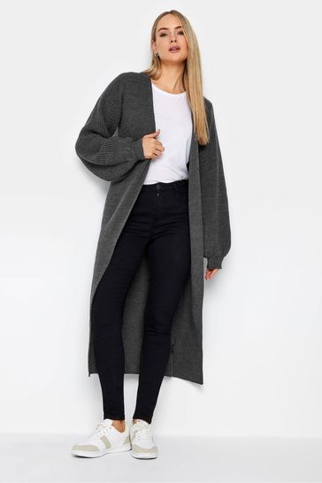 Long Tall Sally Grey Longline Baloon Sleeve Cardigan