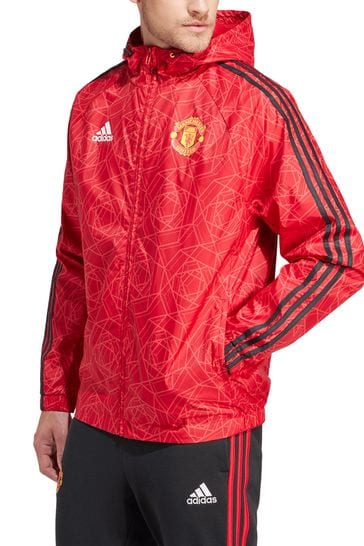 adidas Red Manchester United DNA Windbreaker Jacket