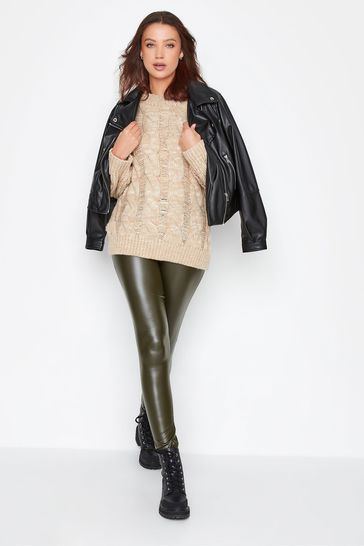 Wet look sale stretch leggings