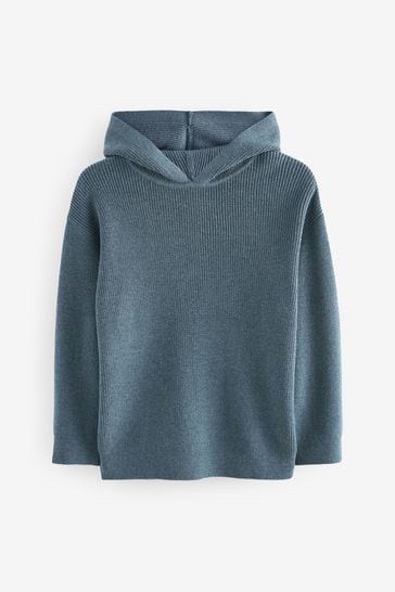 Blue Knitted Hoodie 3 16yrs